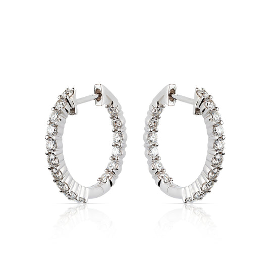 Dazzling Loop Diamond Earrings - ETERNAL JEWEL