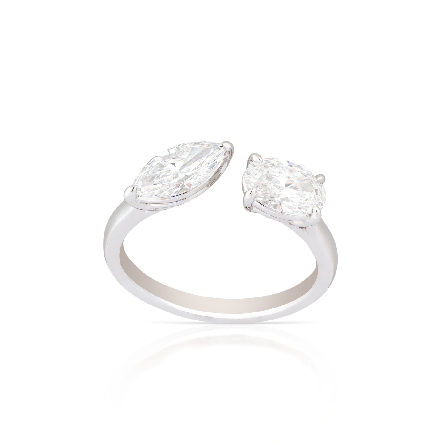 Distinct elegance: Marquise & Oval Diamond Ring - ETERNAL JEWEL