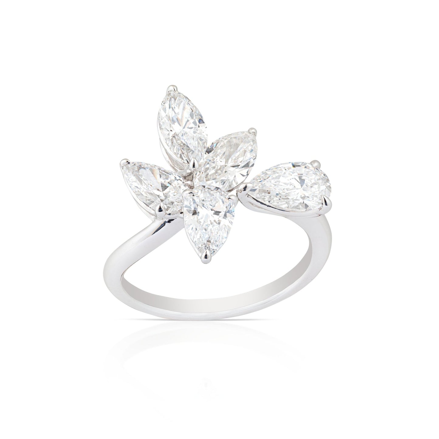 Elegant Diamond Ring: Marquise & Pear - ETERNAL JEWEL