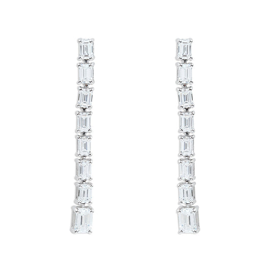 Elegant Long Diamond Earrings - ETERNAL JEWEL