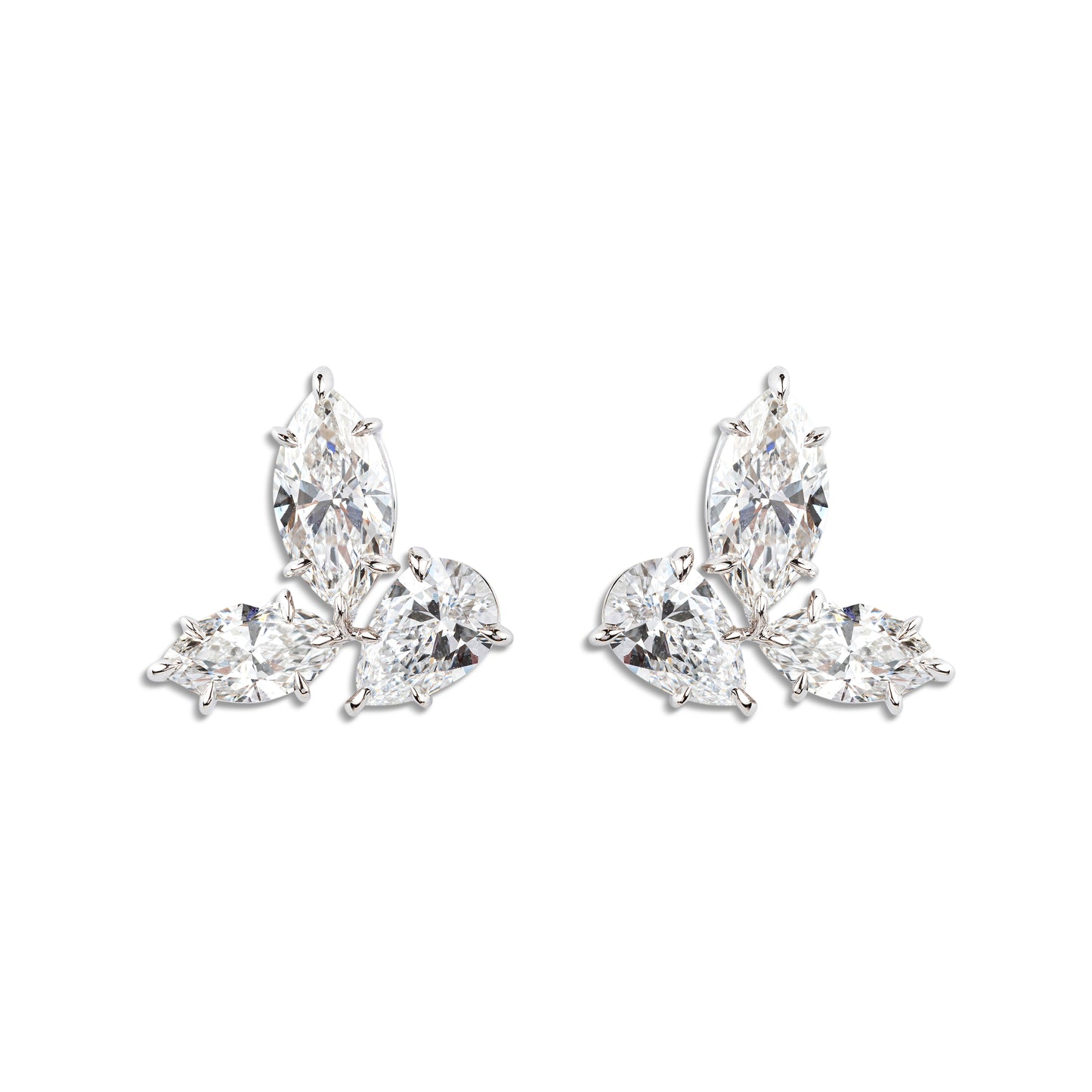 Elegant Diamond Earrings: Marquise & Pear