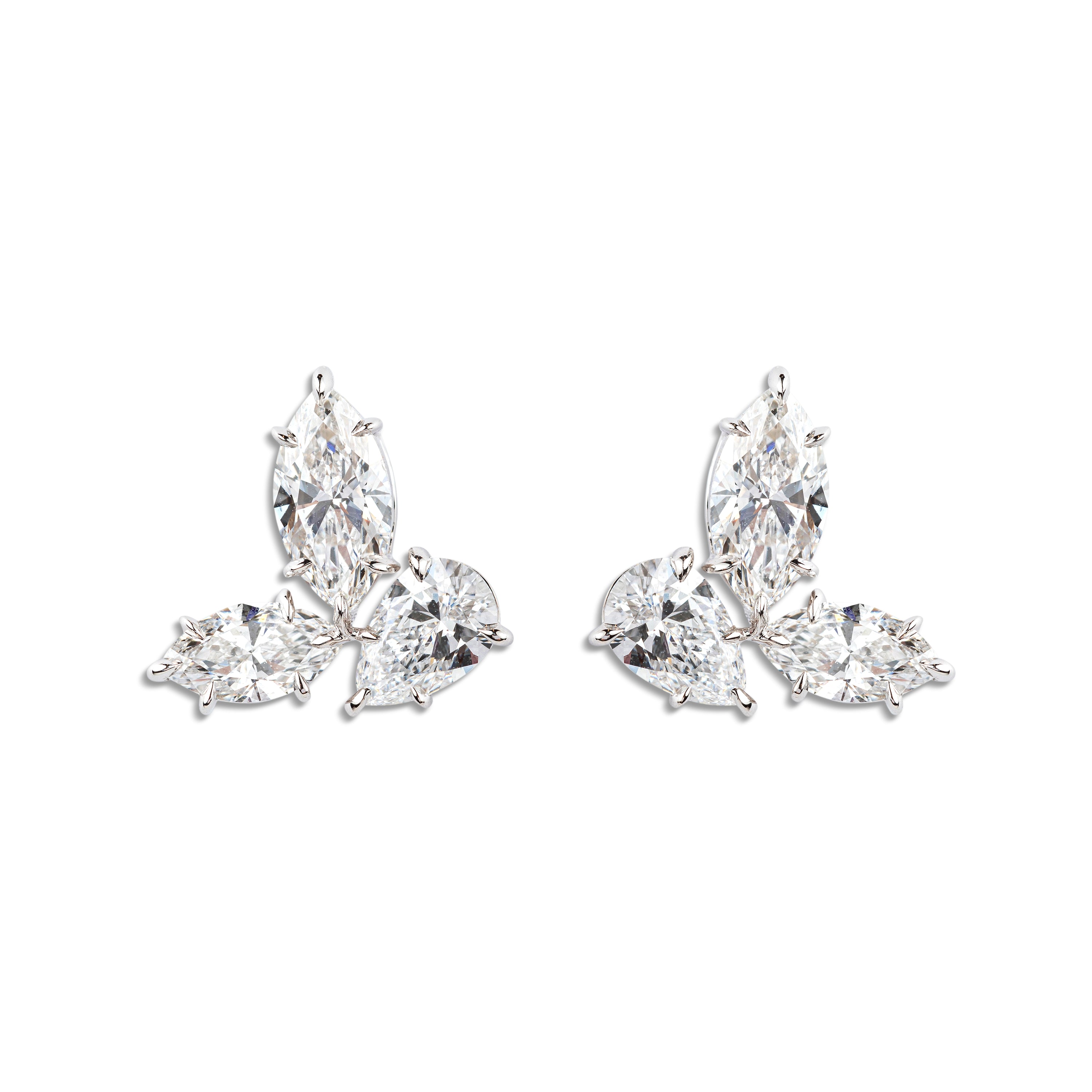 Elegant Diamond Earrings: Marquise & Pear