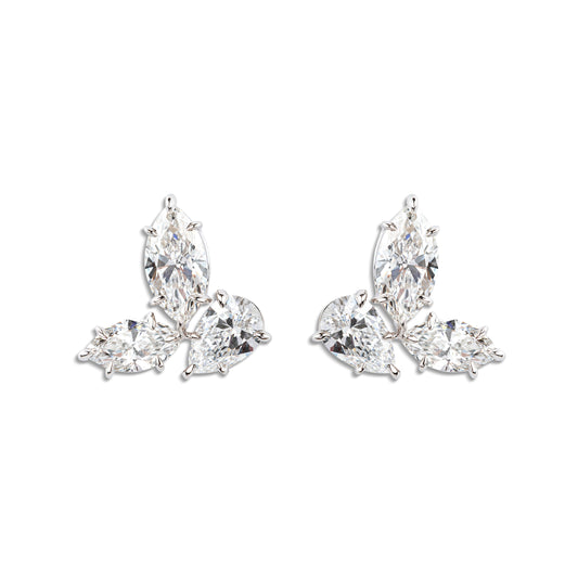 Elegant Diamond Earrings: Marquise & Pear