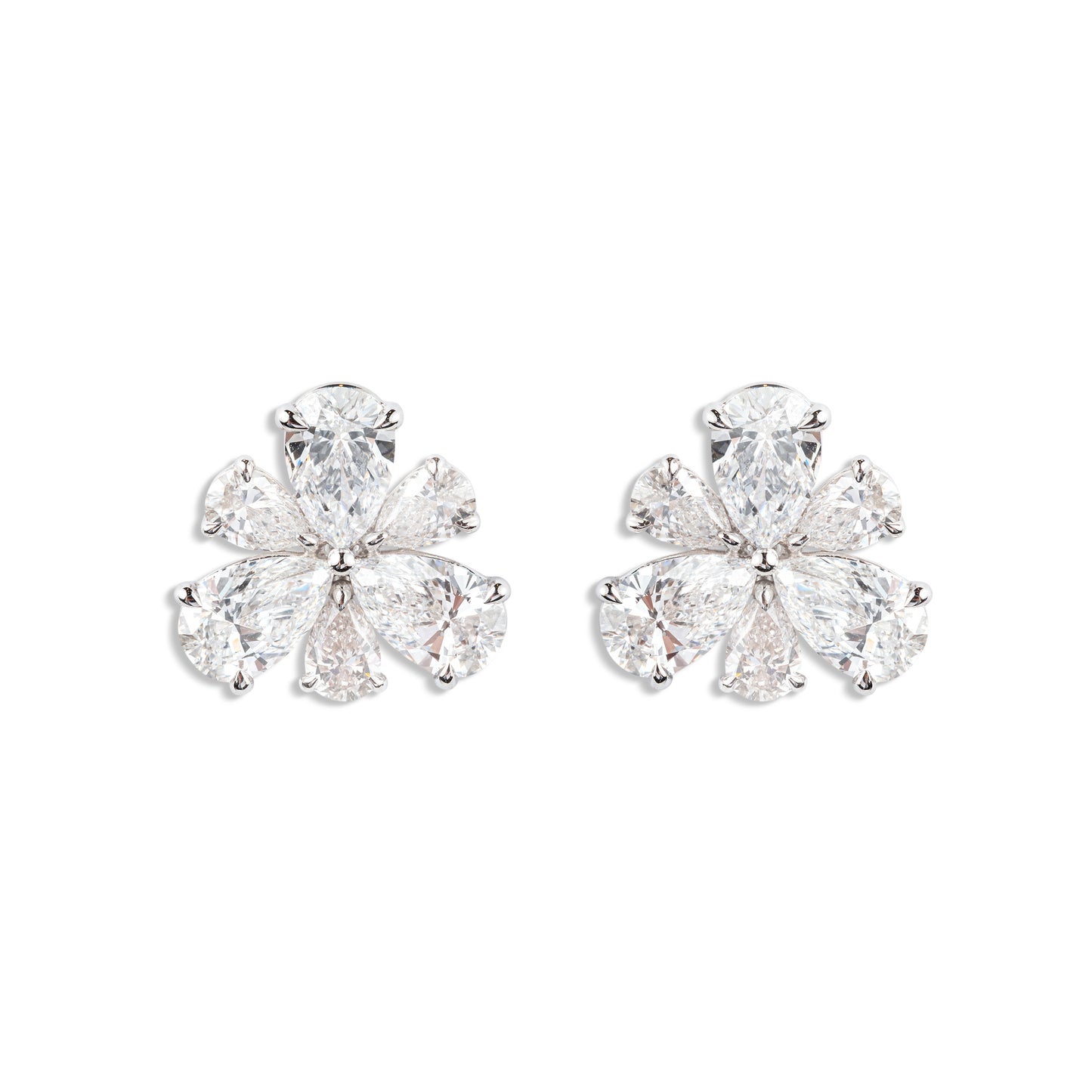 Floral Elegance Diamond Earrings