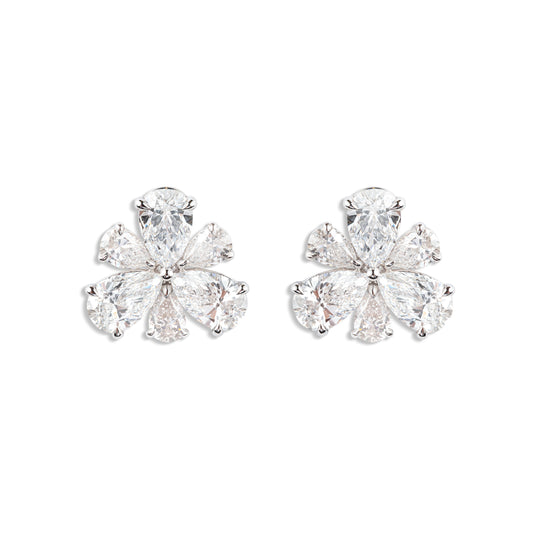 Floral Elegance Diamond Earrings