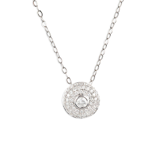 Round Diamond Pendant Necklace