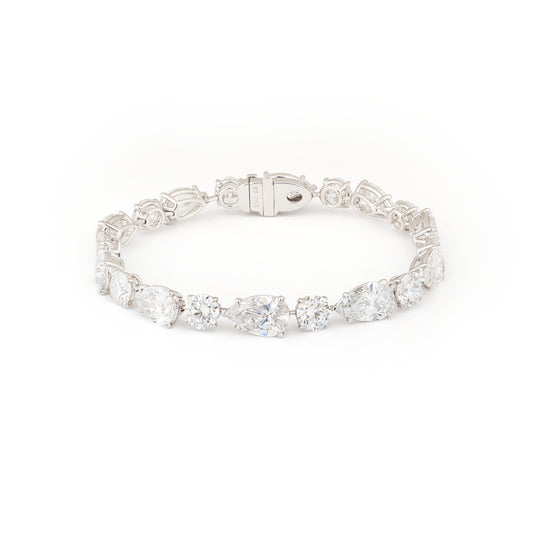 Multi-Cut Diamond Bracelet (Pear & Round cut)
