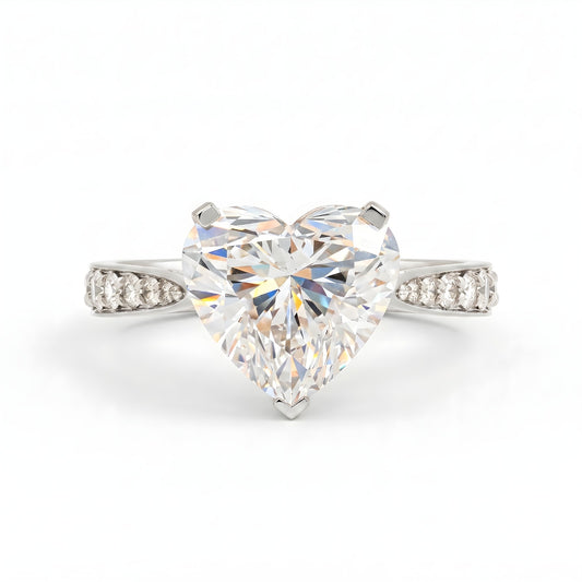 Heart Shape Gold & Diamond Ring