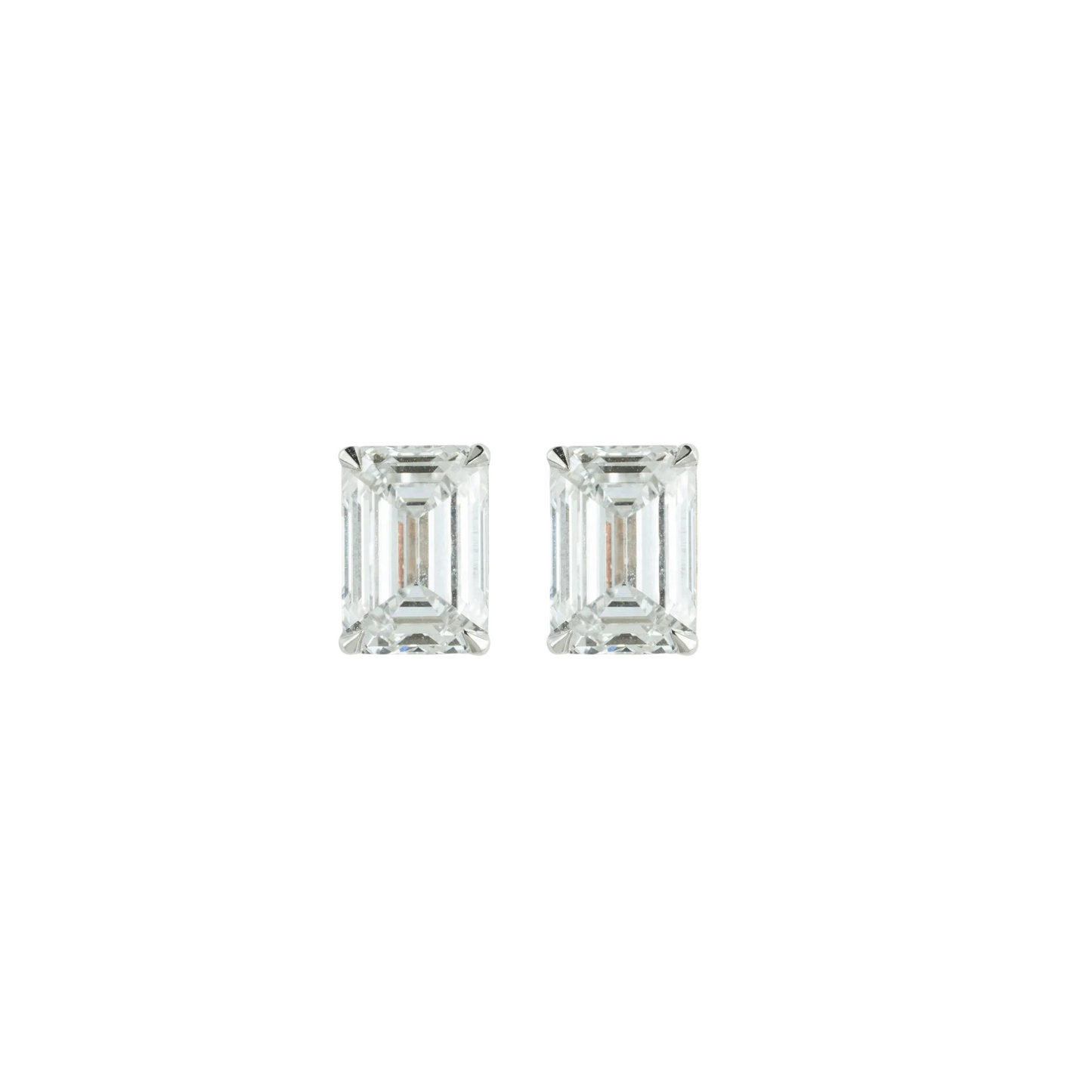 Baguette Solitaire Diamond Studs - ETERNAL JEWEL
