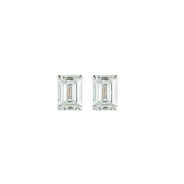 Baguette Solitaire Diamond Studs - ETERNAL JEWEL