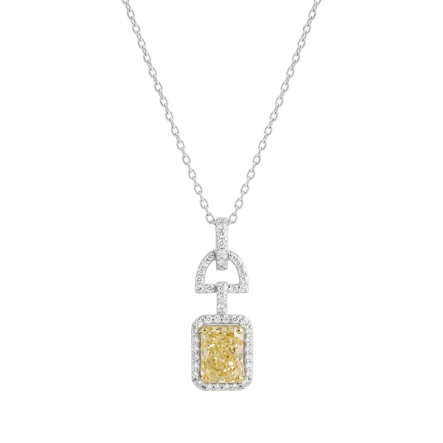 Baguette Yellow Diamond Necklace - ETERNAL JEWEL