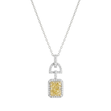 Baguette Yellow Diamond Necklace - ETERNAL JEWEL