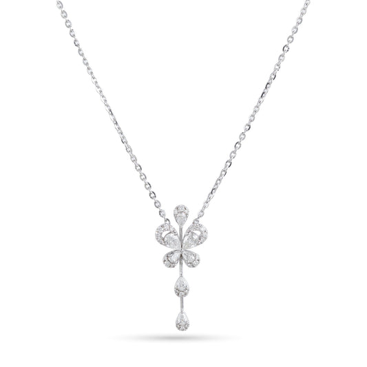 Butterfly Shape Gold & Diamond Necklace - ETERNAL JEWEL