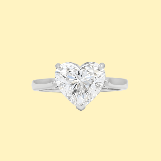 Classic Heart Cut Solitaire Ring - ETERNAL JEWEL