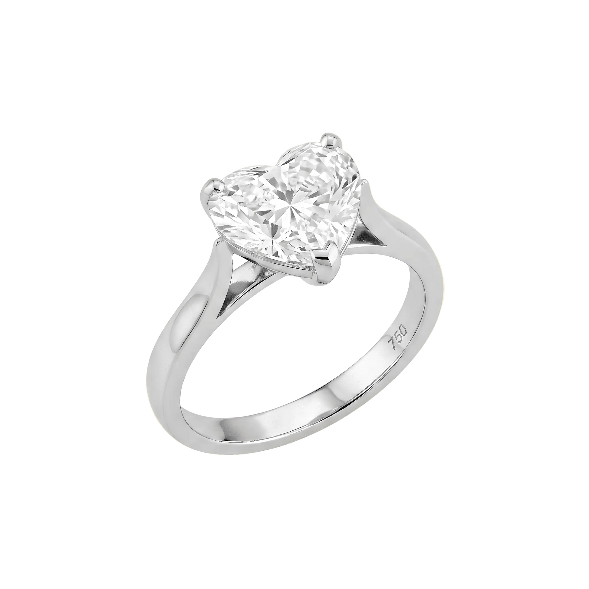 Classic Heart Cut Solitaire Ring - ETERNAL JEWEL