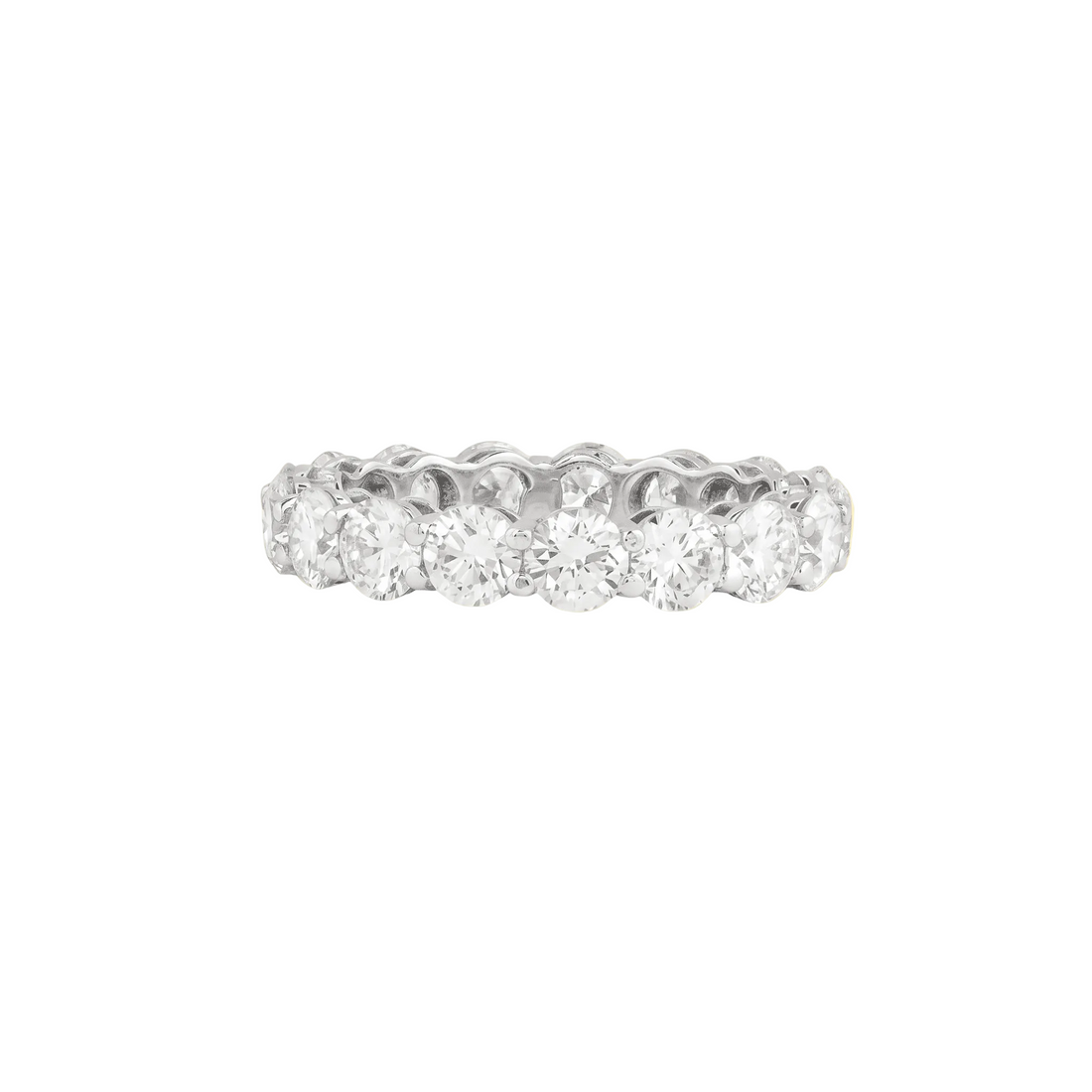 Classic Round Diamond White Gold Eternity Band - ETERNAL JEWEL