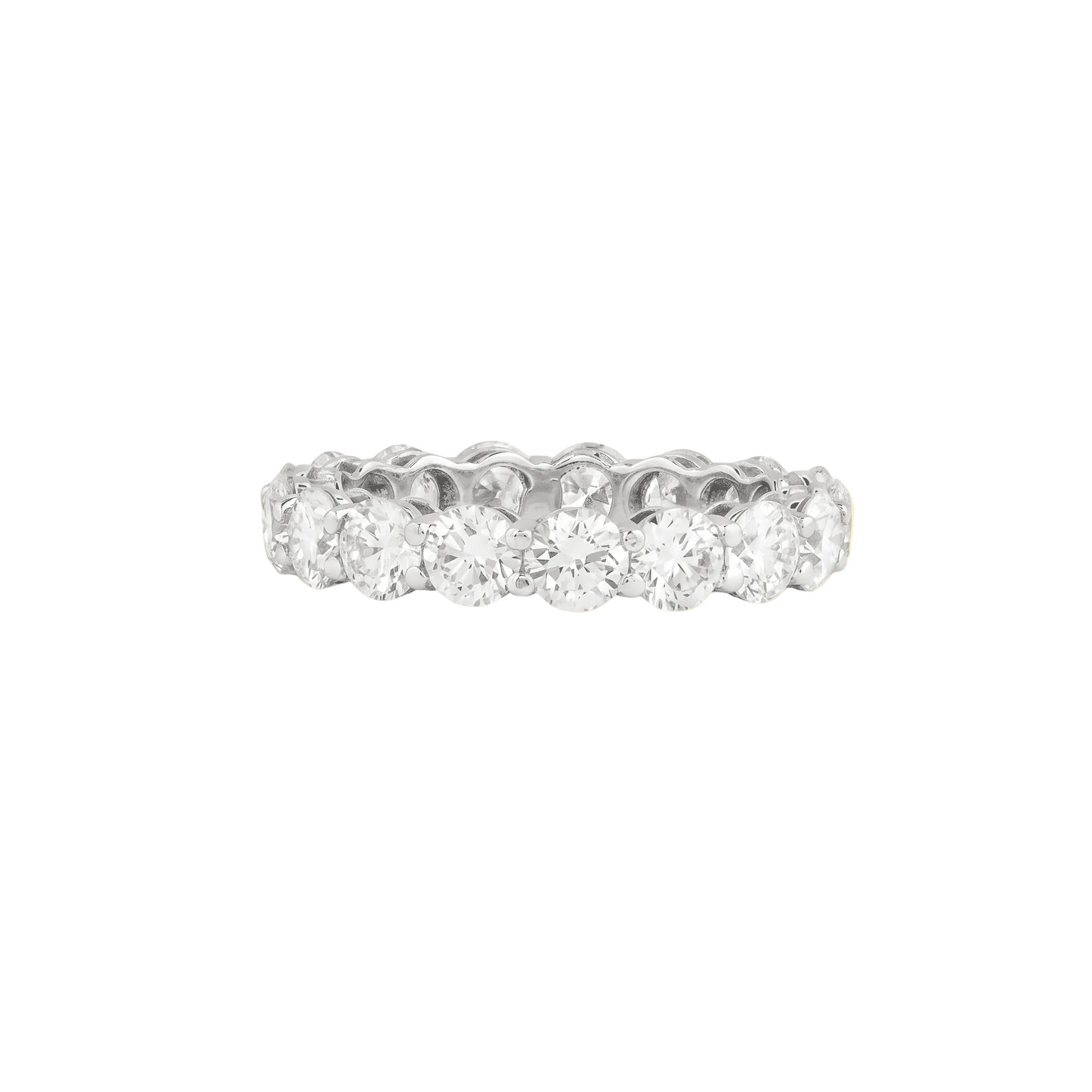 Classic Round Diamond White Gold Eternity Band - ETERNAL JEWEL