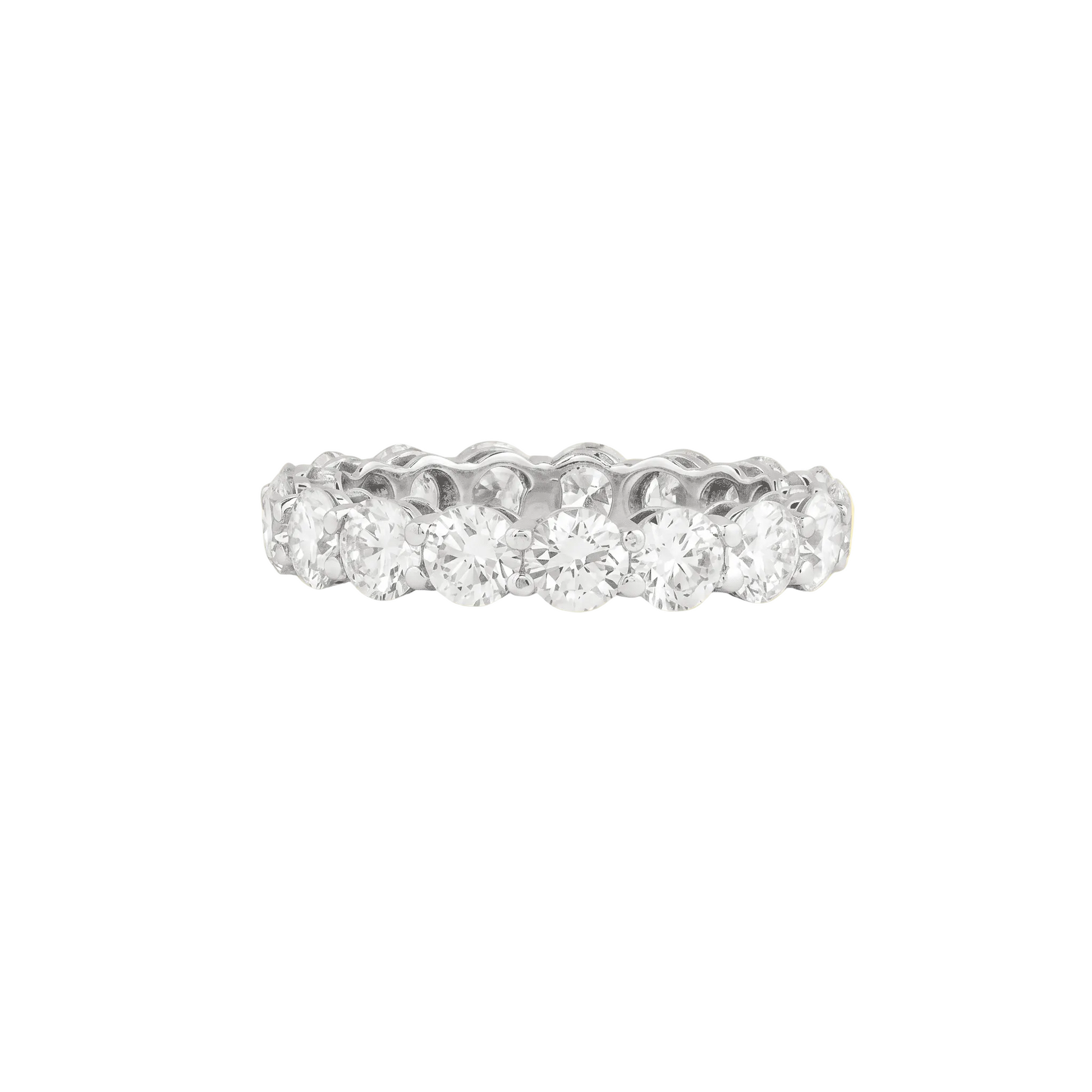 Classic Round Diamond White Gold Eternity Band - ETERNAL JEWEL