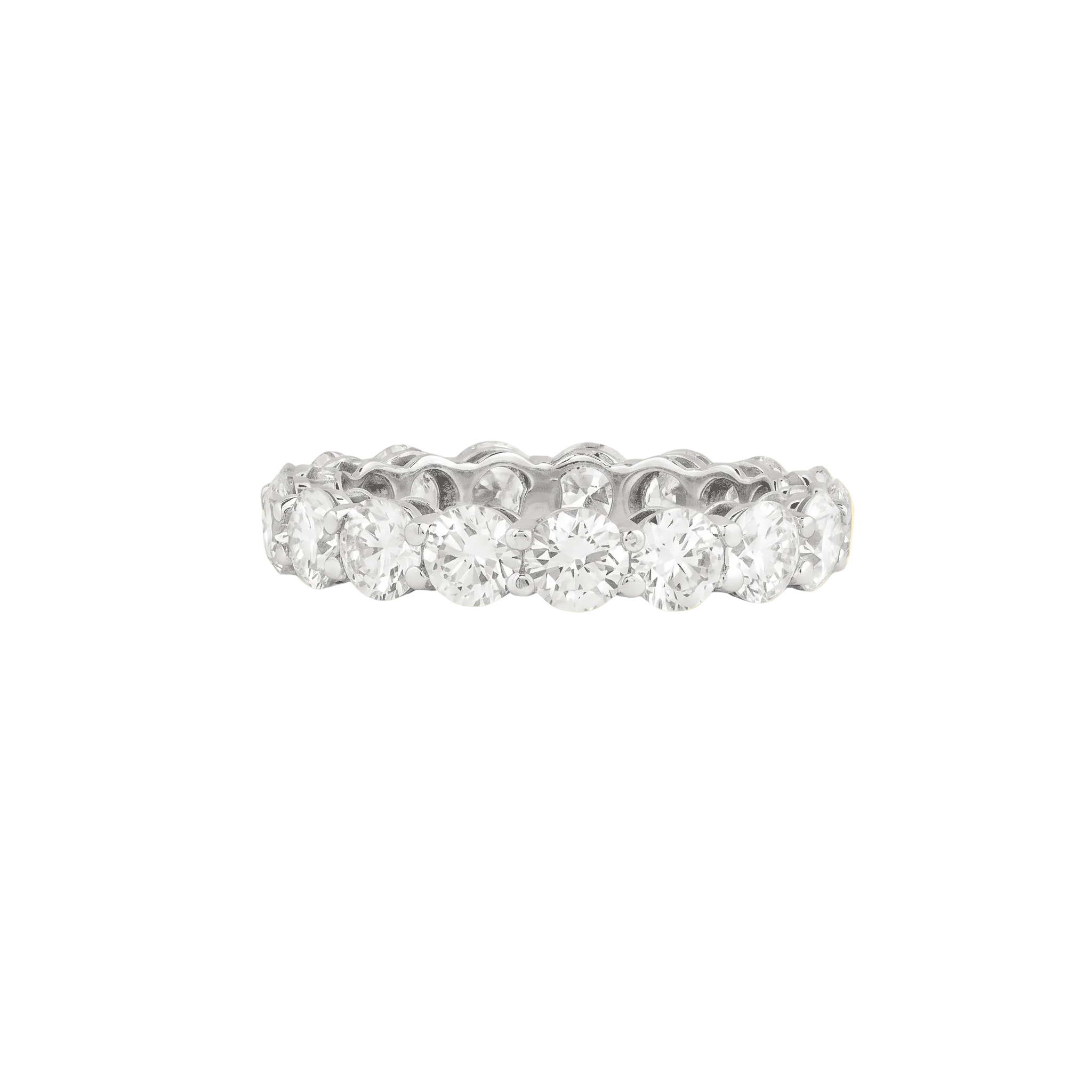 Classic Round Diamond White Gold Eternity Band - ETERNAL JEWEL