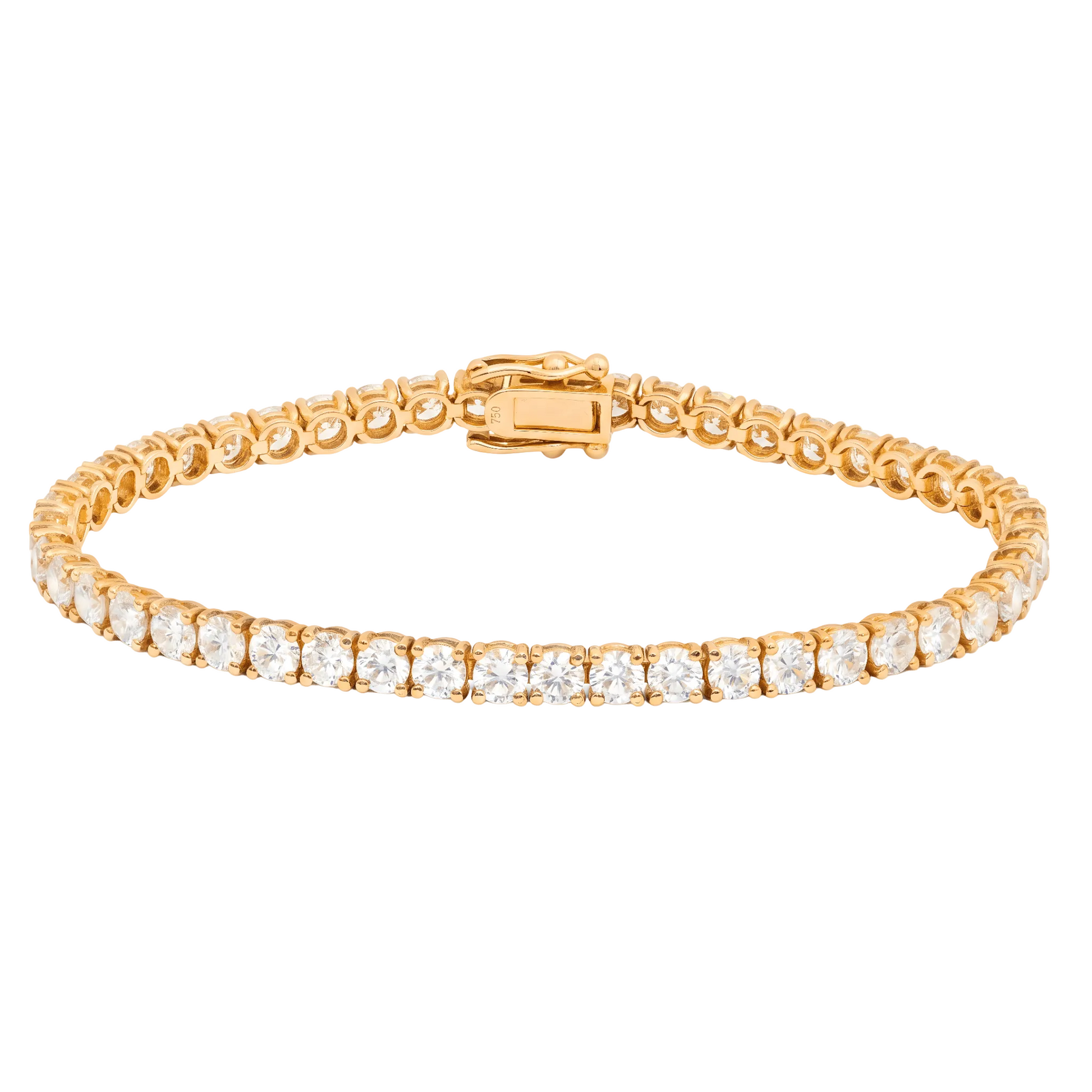 Classic Tennis Bracelet (Yellow Gold) - ETERNAL JEWEL