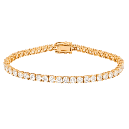 Classic Tennis Bracelet (Yellow Gold) - ETERNAL JEWEL