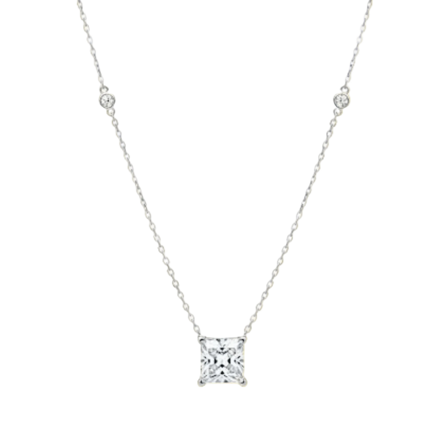Cushion Cut Diamond Necklace - ETERNAL JEWEL