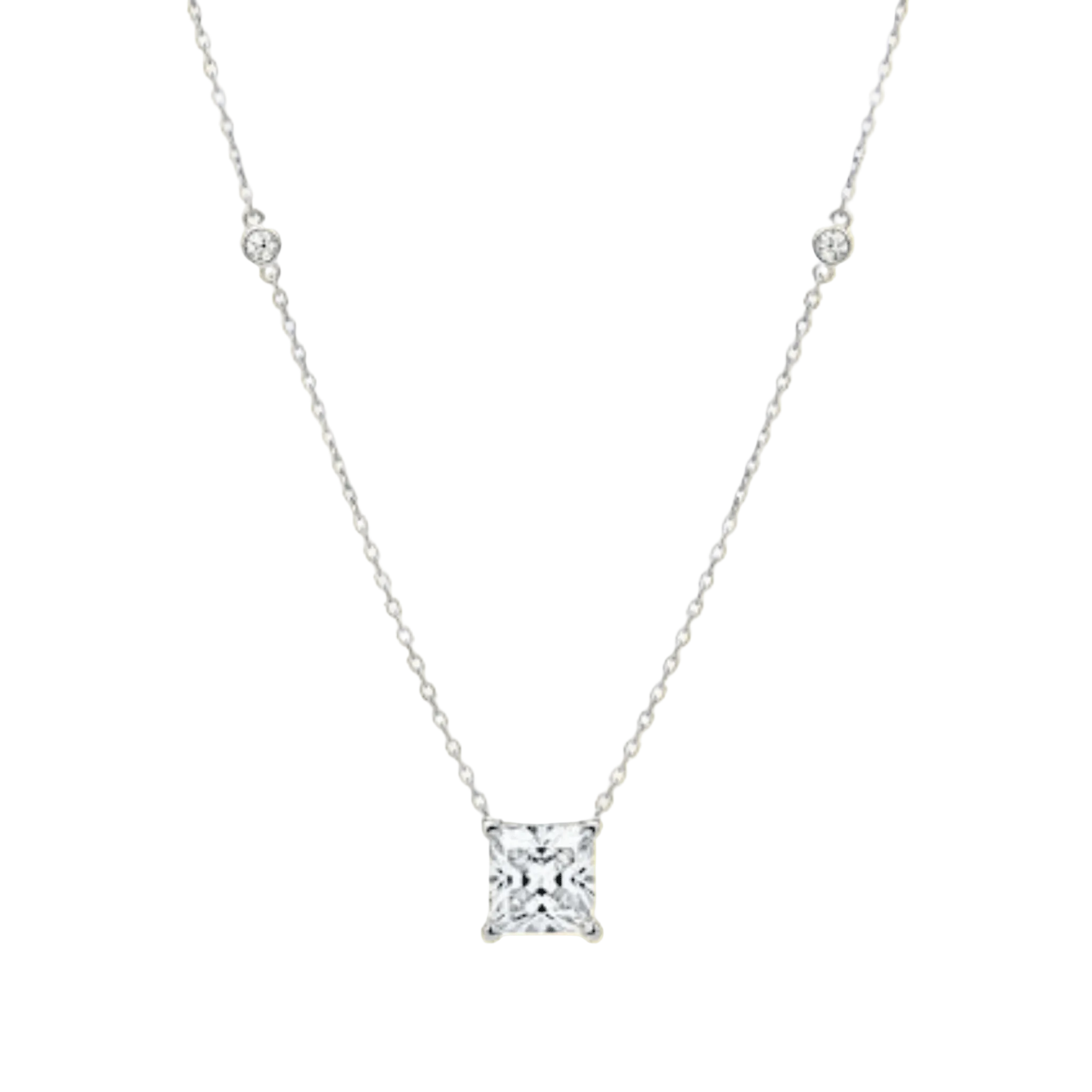 Cushion Cut Diamond Necklace - ETERNAL JEWEL