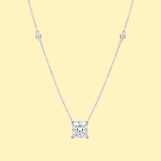 Cushion Cut Diamond Necklace - ETERNAL JEWEL