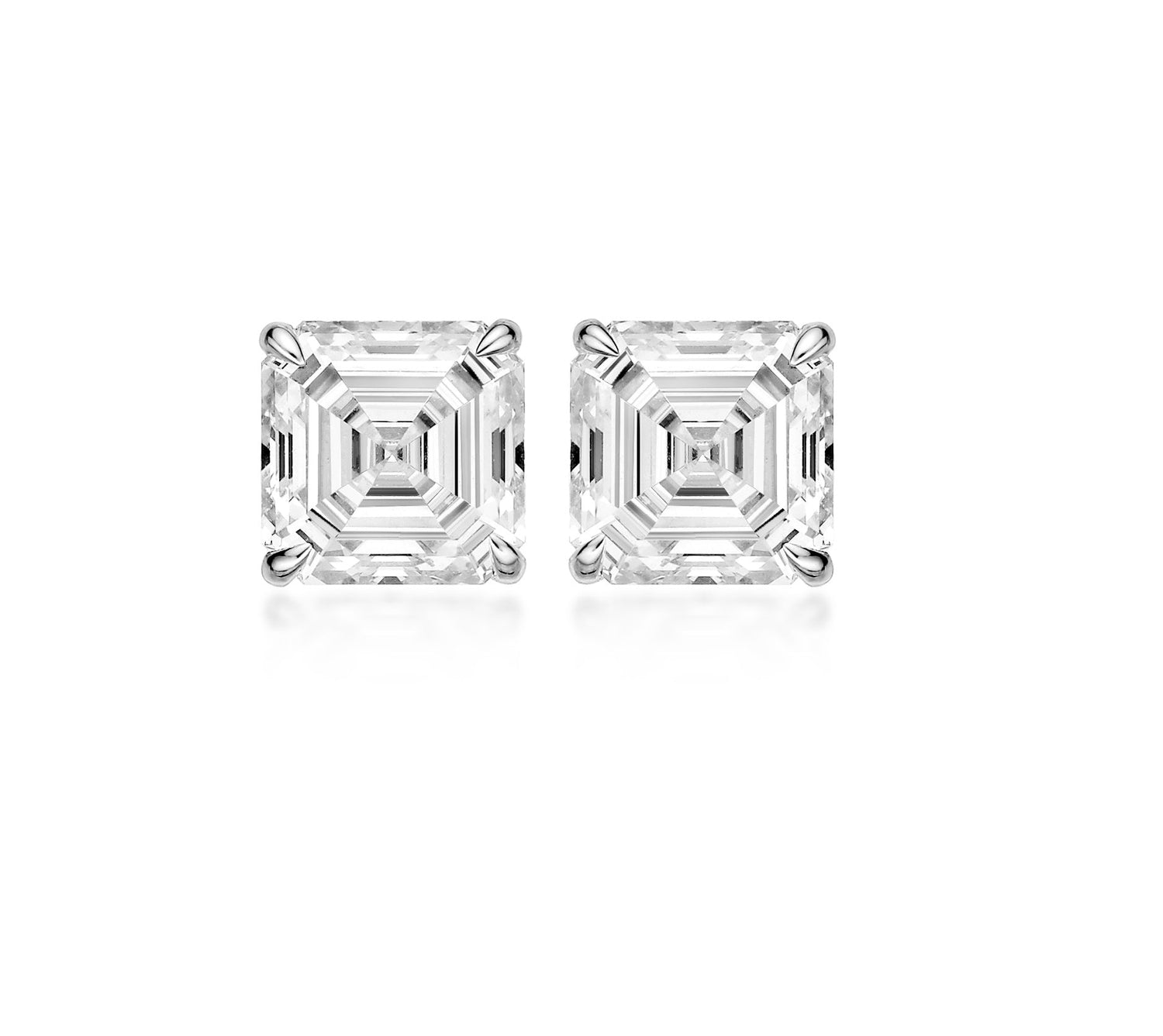 Cushion Cut Diamond Solitaire Earrings - NEW - ETERNAL JEWEL