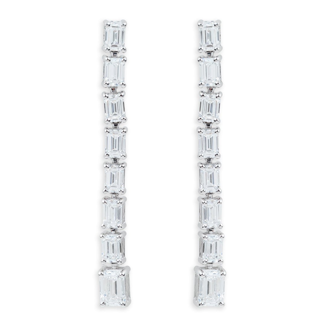 Elegant Long Diamond Earrings - ETERNAL JEWEL