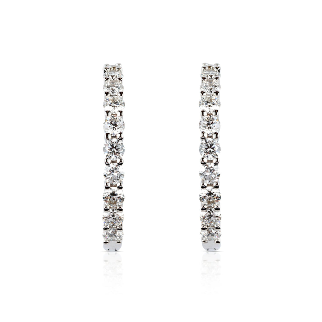 Dazzling Loop Diamond Earrings - ETERNAL JEWEL