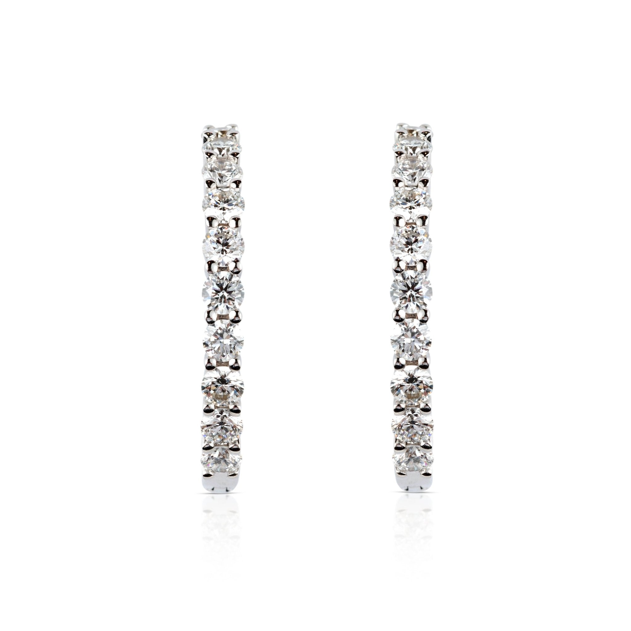 Dazzling Loop Diamond Earrings - ETERNAL JEWEL