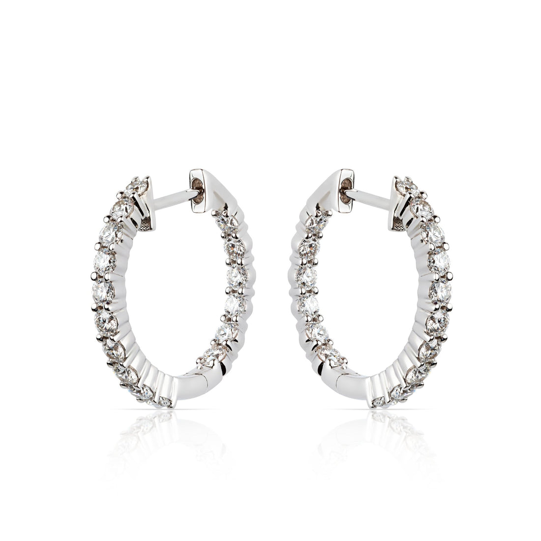 Dazzling Loop Diamond Earrings - ETERNAL JEWEL