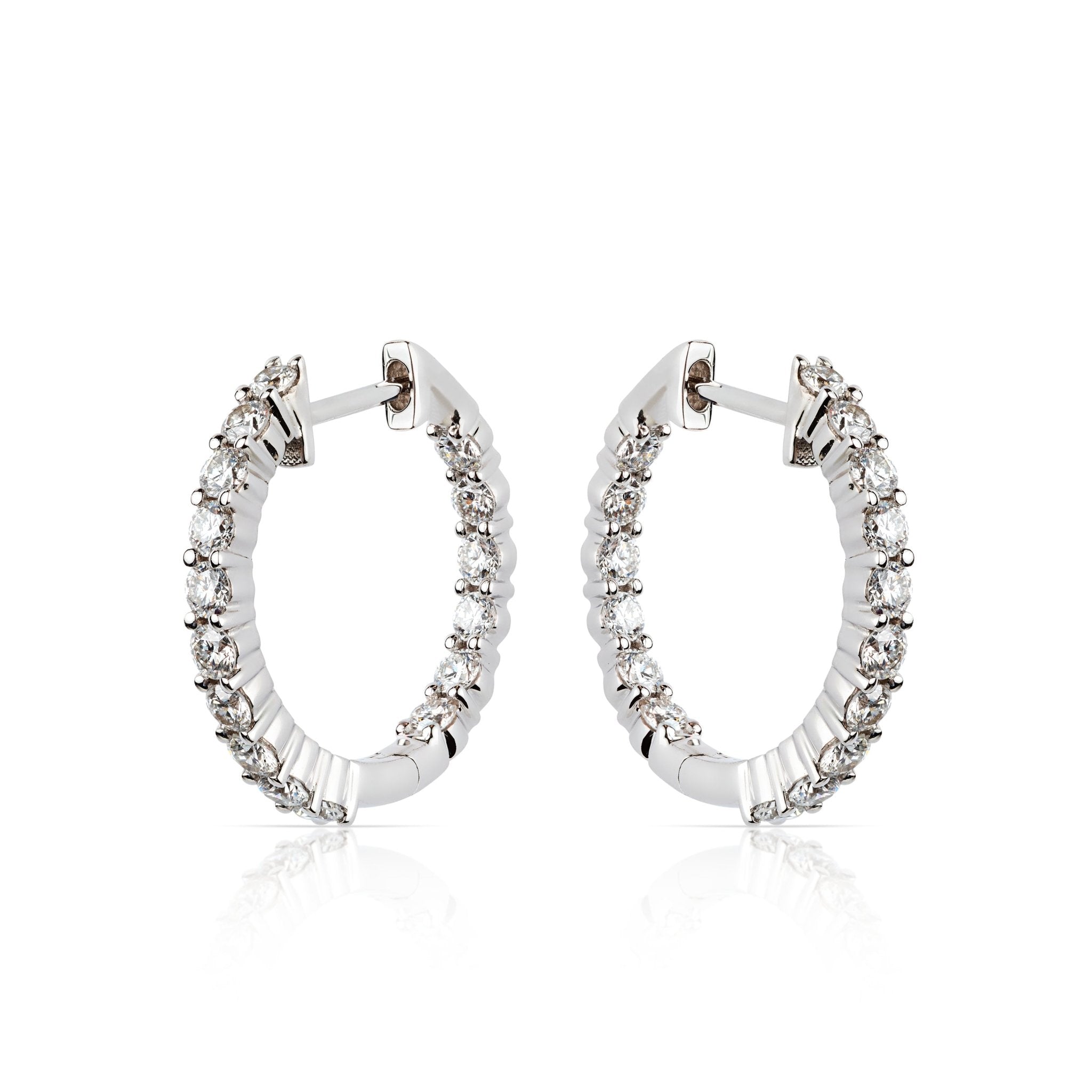 Dazzling Loop Diamond Earrings - ETERNAL JEWEL