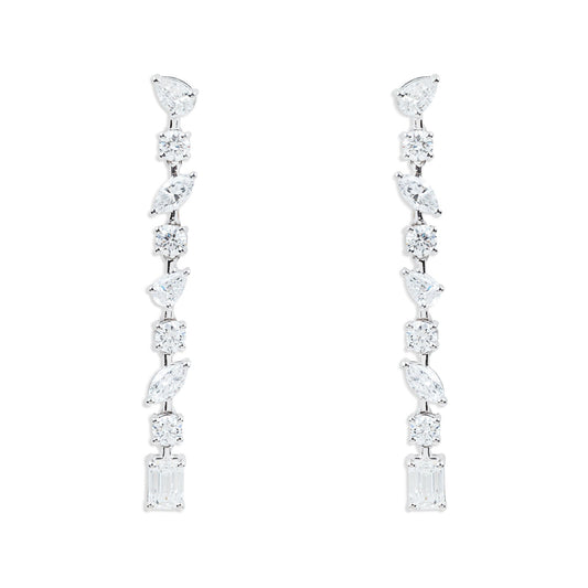 Diamond Earrings: Multi - Cut Elegance - ETERNAL JEWEL
