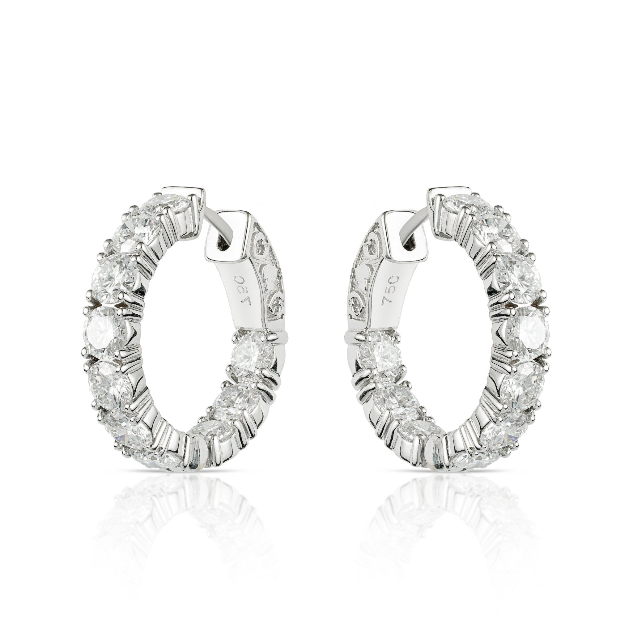 Diamond Hoop Earrings - ETERNAL JEWEL