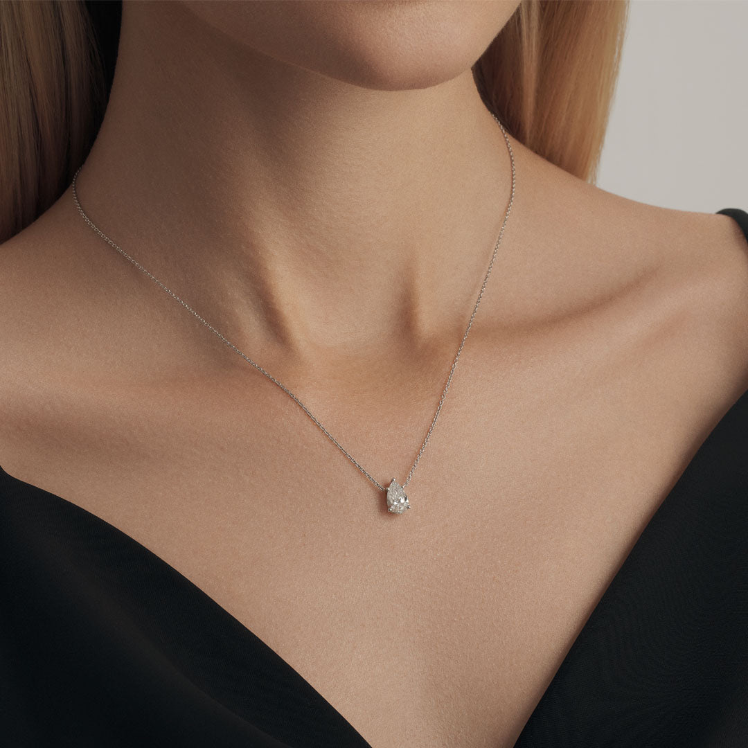 Diamond Necklace: Must-Have Pear-Shaped Elegance - ETERNAL JEWEL