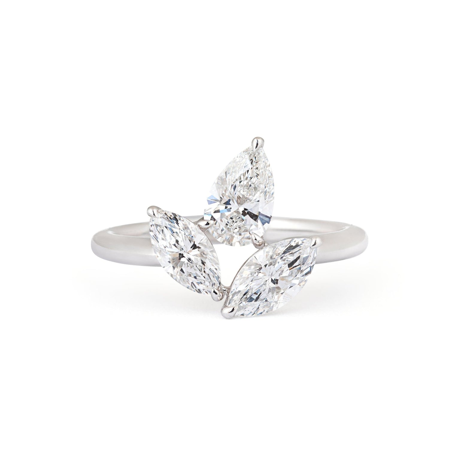 Diamond Ring: 2 Marquise, 1 Pear - ETERNAL JEWEL