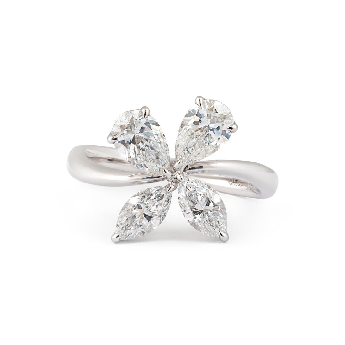 Diamond Ring: Marquise and Pear - Shaped Brilliance - ETERNAL JEWEL