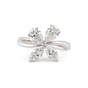 Diamond Ring: Marquise and Pear - Shaped Brilliance - ETERNAL JEWEL