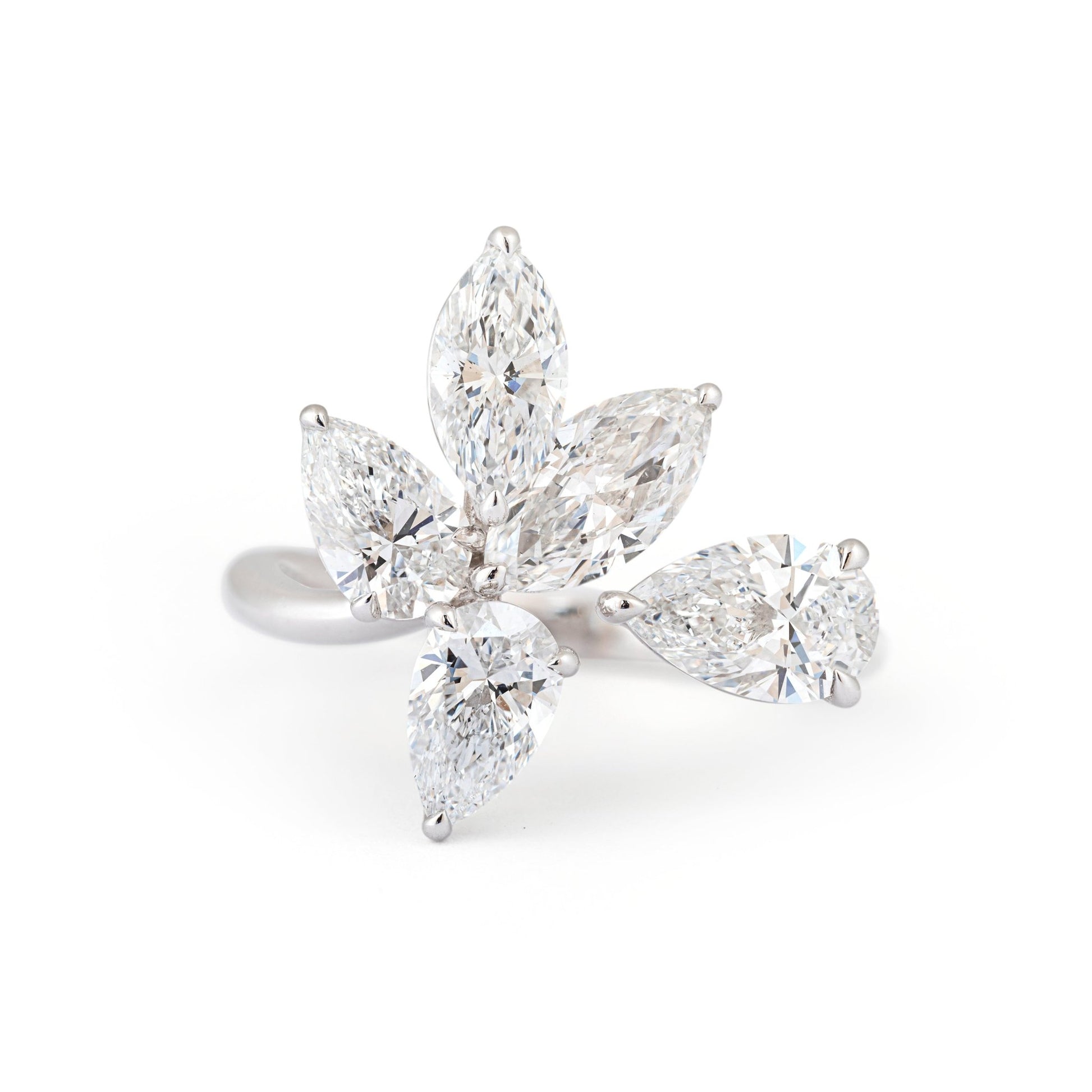 Elegant Diamond Ring: Marquise & Pear - ETERNAL JEWEL