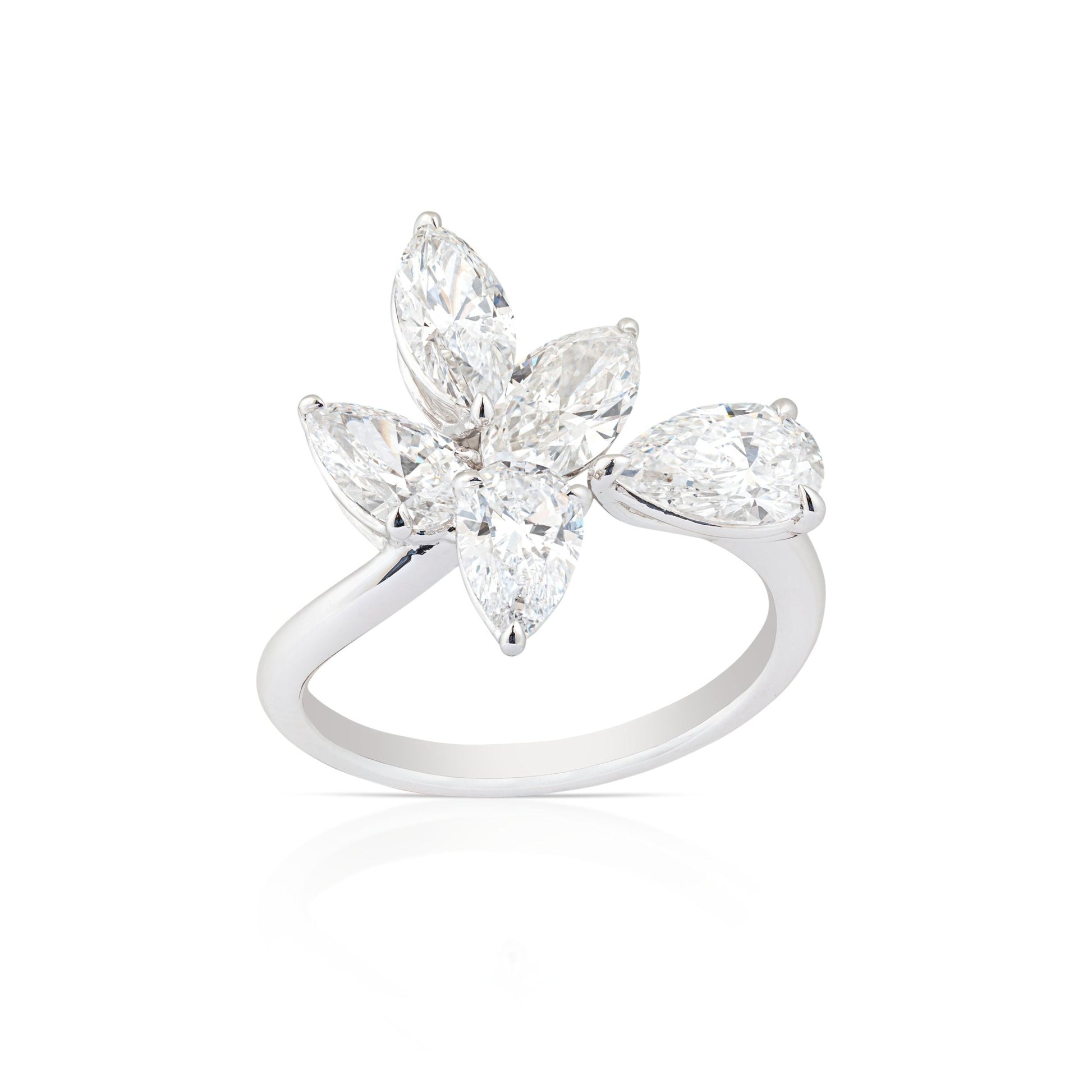 Elegant Diamond Ring: Marquise & Pear - ETERNAL JEWEL