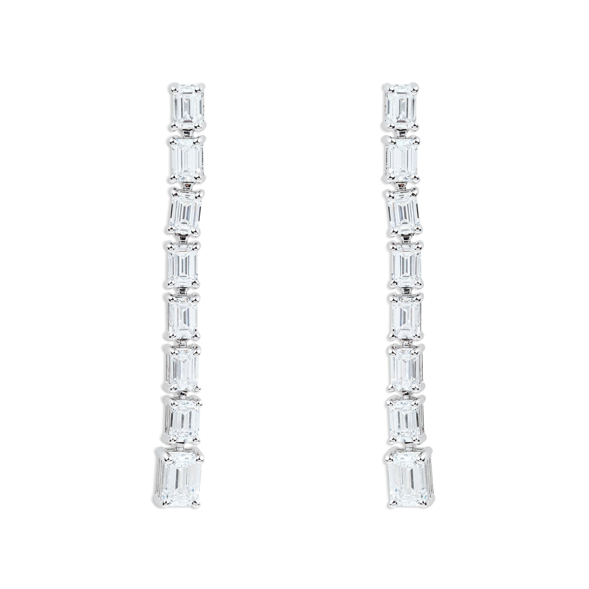 Elegant Long Diamond Earrings - ETERNAL JEWEL