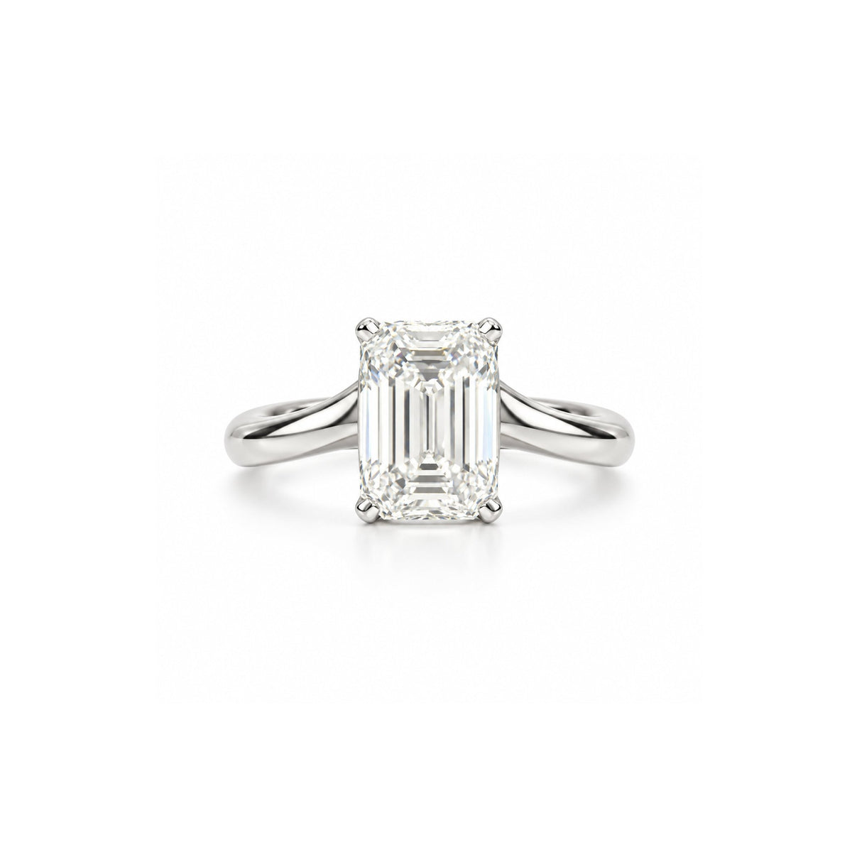 Emerald-Cut Solitaire Ring - ETERNAL JEWEL