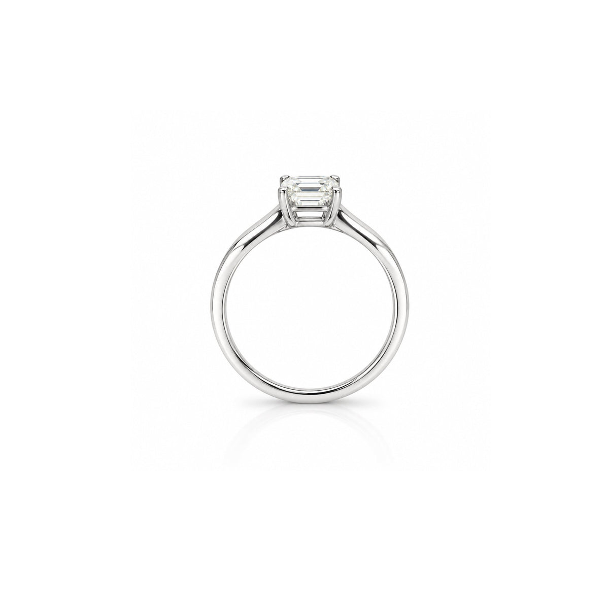Emerald-Cut Solitaire Ring - ETERNAL JEWEL
