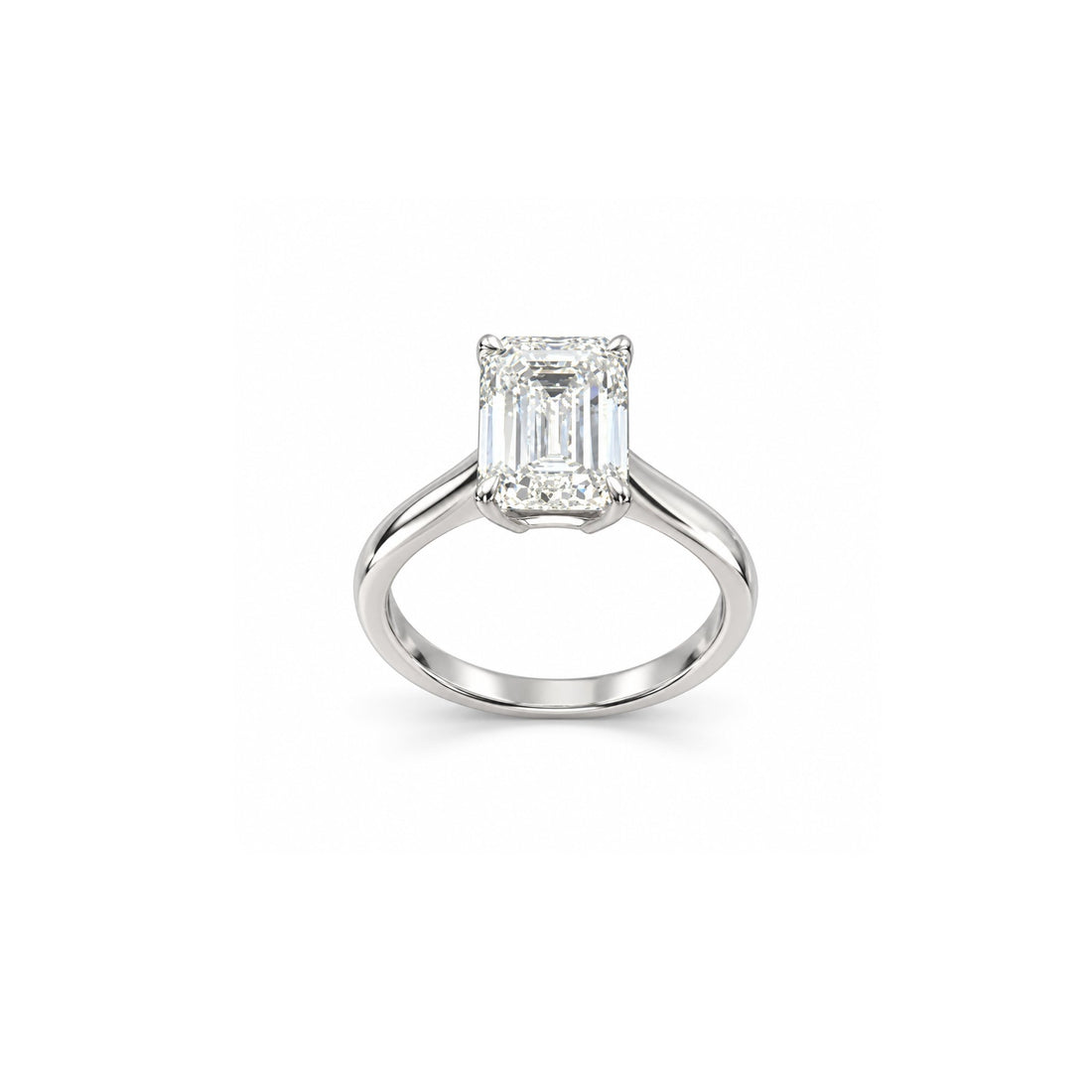 Emerald-Cut Solitaire Ring - ETERNAL JEWEL