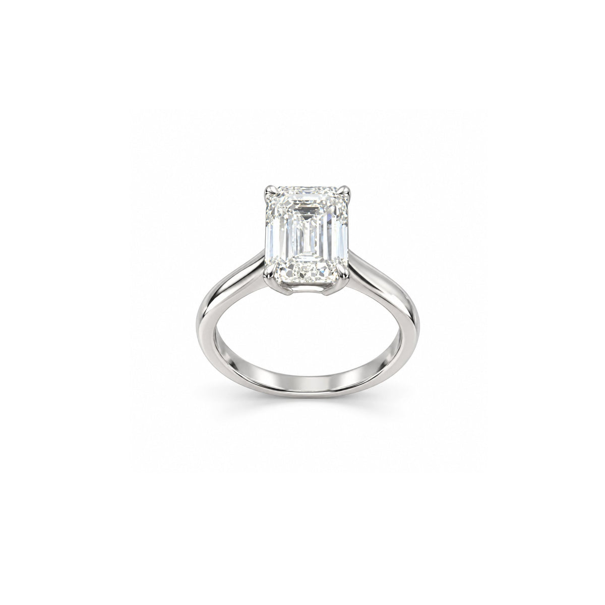 Emerald-Cut Solitaire Ring - ETERNAL JEWEL
