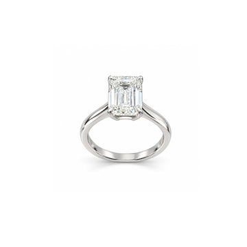Emerald-Cut Solitaire Ring - ETERNAL JEWEL