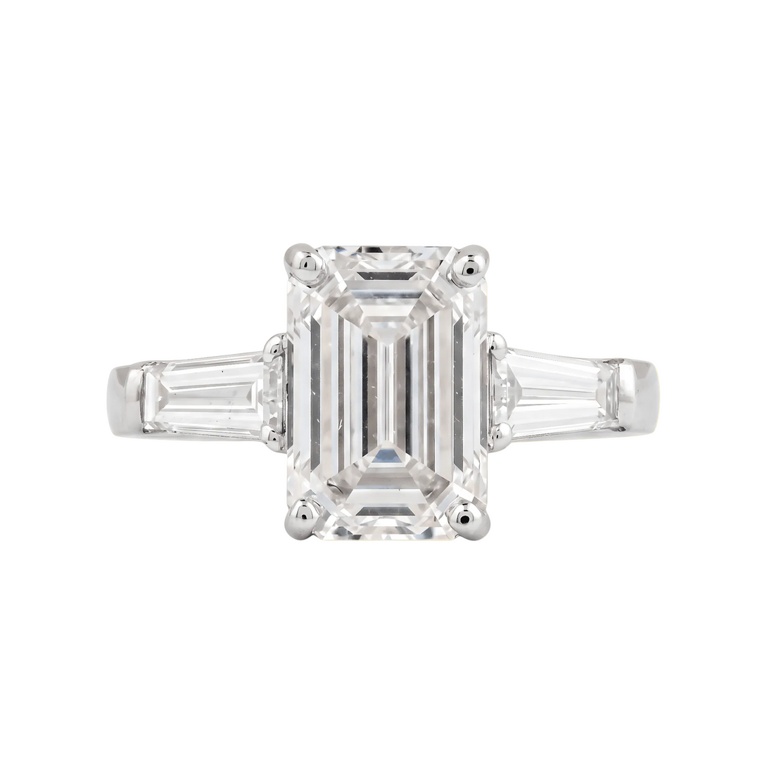 Emerald Cut with Tapered Baguette Side Stones - ETERNAL JEWEL