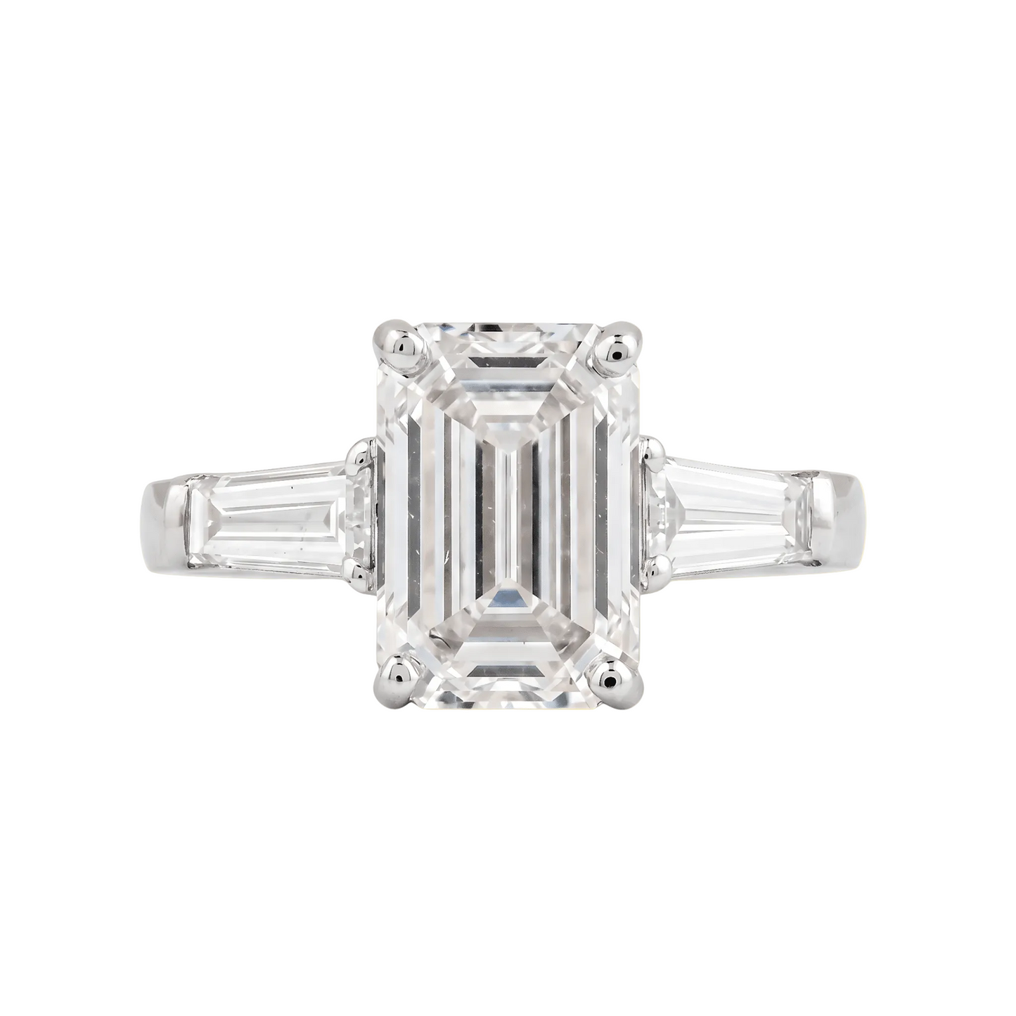 Emerald Cut with Tapered Baguette Side Stones - ETERNAL JEWEL